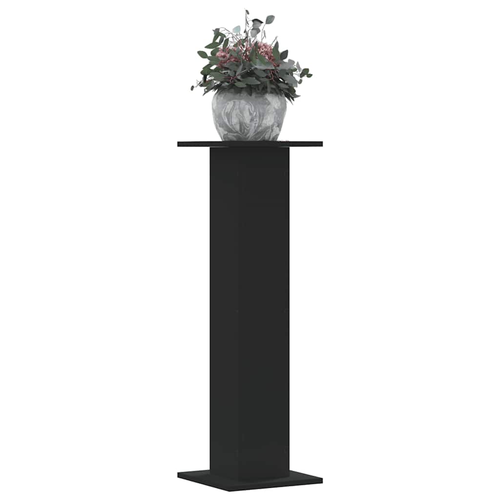 VidaXL Pflanzenständer 2 Stück 30x30x95 cm verarbeitetes Holz schwarz