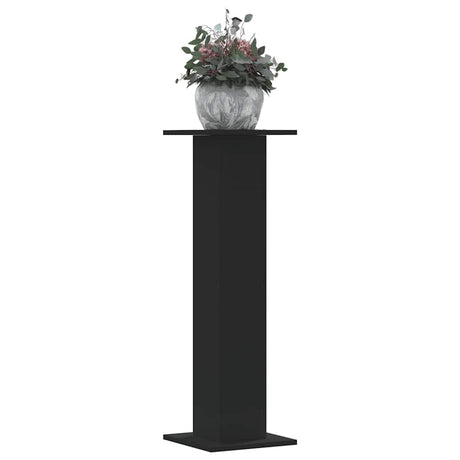 VidaXL Pflanzenständer 2 Stück 30x30x95 cm verarbeitetes Holz schwarz