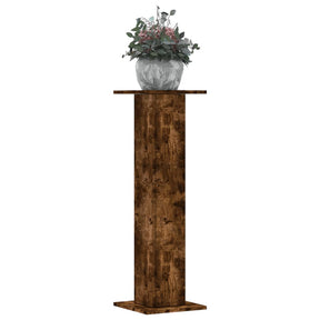 Vidaxx Pflanzenständer 2 Stück 30x30x95 cm verarbeitetes Holz geräucherte Eiche