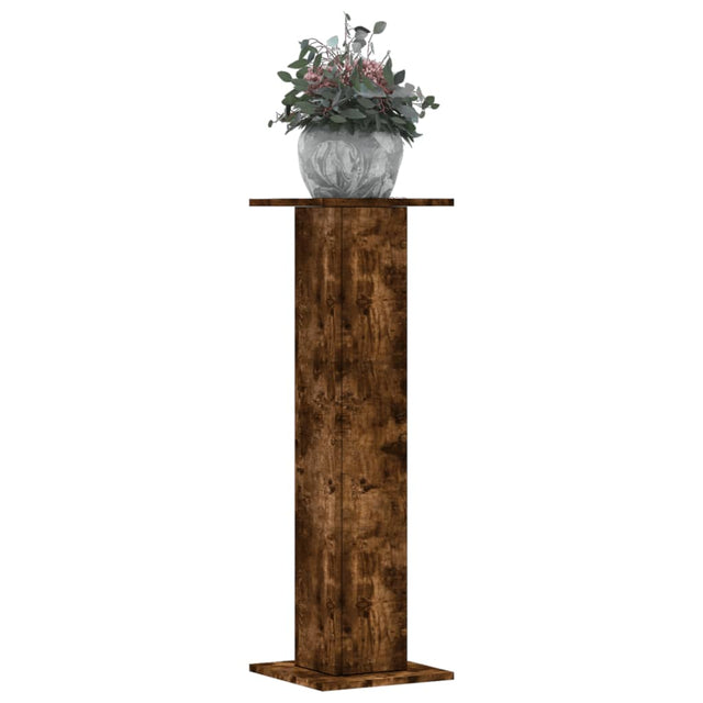 Vidaxx Pflanzenständer 2 Stück 30x30x95 cm verarbeitetes Holz geräucherte Eiche
