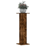 VidaXL Pflanzenständer 2 Stück 30x30x95 cm verarbeitetes Holz geräucherte Eiche