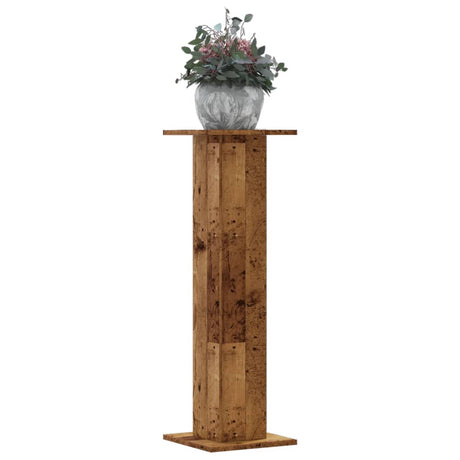 Vidaxxl Pflanzenständer 2 Stück 30x30x95 cm behandeltes Holz, altholzfarben