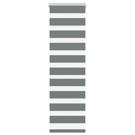 VidaXL Zebra-Rollo 45x100 cm Stoffbreite 40,9 cm Dunkelgrau