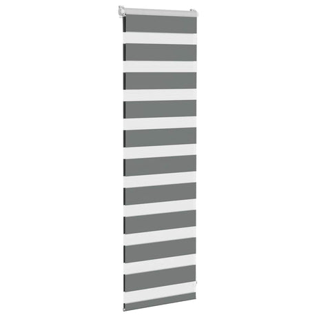 VidaXL Zebra-Rollo 45x100 cm Stoffbreite 40,9 cm Dunkelgrau