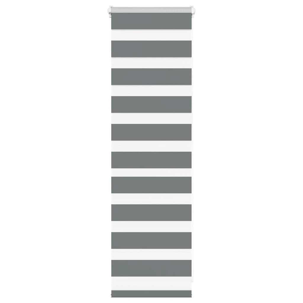 VidaXL Zebra-Rollo 50x100 cm Stoffbreite 45,9 cm Dunkelgrau