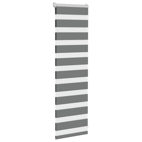 VidaXL Zebra-Rollo 50x100 cm Stoffbreite 45,9 cm Dunkelgrau