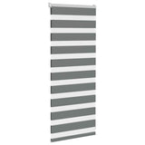 VidaXL Zebra-Rollo 55x100 cm Stoffbreite 50,9 cm Dunkelgrau