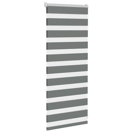 VidaXL Zebra-Rollo 65x100 cm Stoffbreite 60,9 cm Dunkelgrau