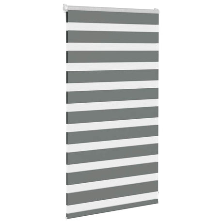 VidaXL Zebra-Rollo 80x100 cm Stoffbreite 75,9 cm Dunkelgrau
