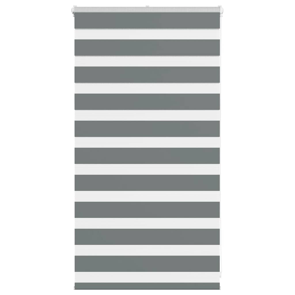 VidaXL Zebra-Rollo 90x100 cm Stoffbreite 85,9 cm Dunkelgrau