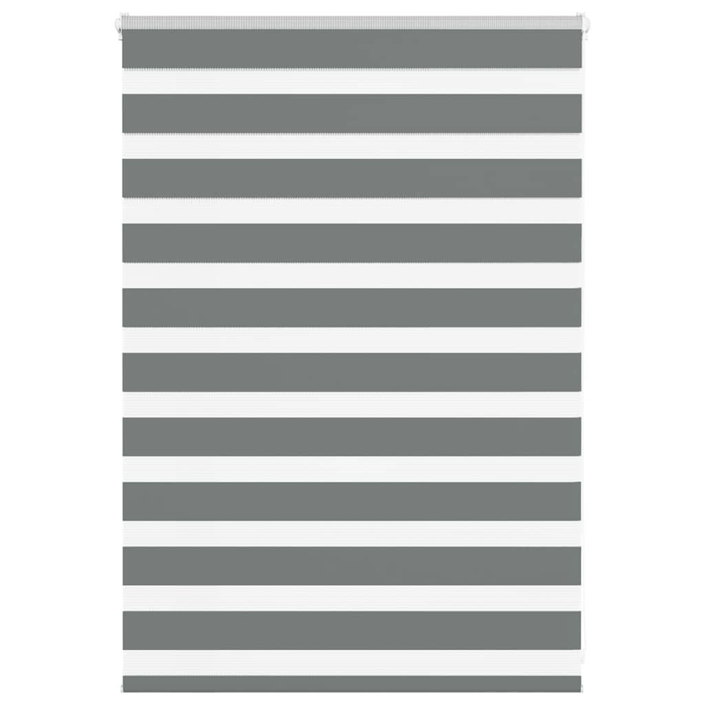 VidaXL Zebra-Rollo 110x100 cm Stoffbreite 105,9 cm Dunkelgrau