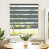 VidaXL Zebra-Rollo 110x100 cm Stoffbreite 105,9 cm Dunkelgrau