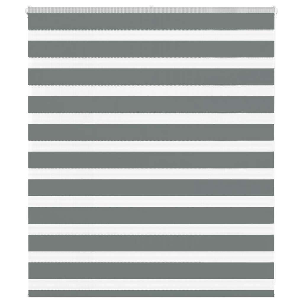 VidaXL Zebra-Rollo 130x100 cm Stoffbreite 125,9 cm Dunkelgrau