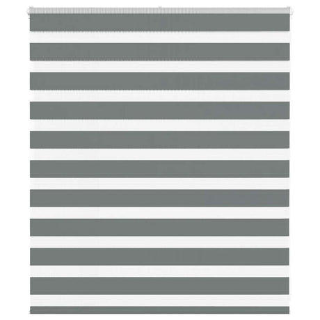 VidaXL Zebra-Rollo 130x100 cm Stoffbreite 125,9 cm Dunkelgrau