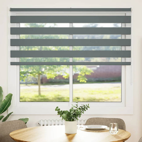 Vidaxx Zebra-Rollo 160x100 cm Stoffbreite 155,9 cm Dunkelgrau