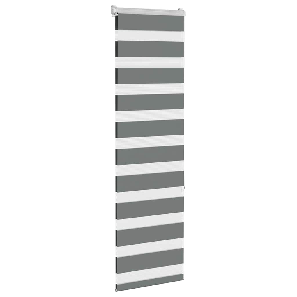VidaXL Zebra-Rollo 40x150 cm Stoffbreite 35,9 cm Dunkelgrau