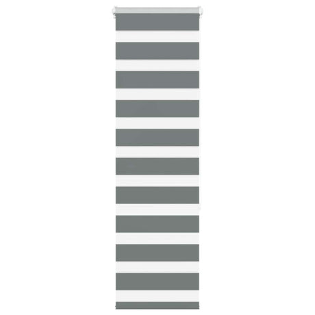 VidaXL Zebra-Rollo 45x150 cm Stoffbreite 40,9 cm Dunkelgrau