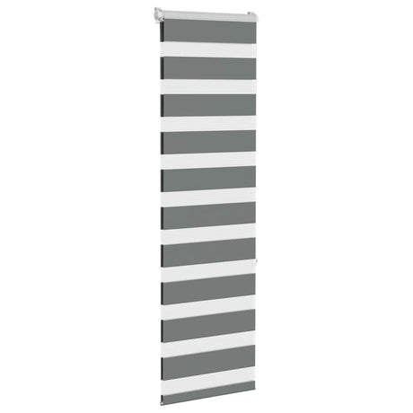 VidaXL Zebra-Rollo 45x150 cm Stoffbreite 40,9 cm Dunkelgrau