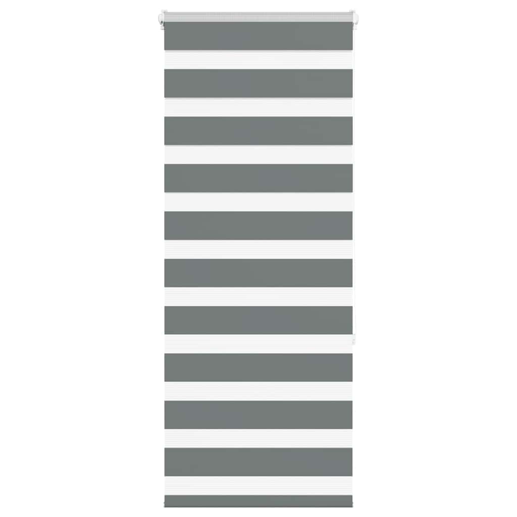 VidaXL Zebra-Rollo 55x150 cm Stoffbreite 50,9 cm Dunkelgrau