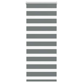 VidaXL Zebra-Rollo 55x150 cm Stoffbreite 50,9 cm Dunkelgrau