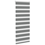 VidaXL Zebra-Rollo 55x150 cm Stoffbreite 50,9 cm Dunkelgrau