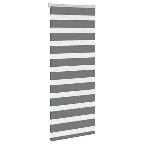 VidaXL Zebra-Rollo 65x150 cm Stoffbreite 60,9 cm Dunkelgrau