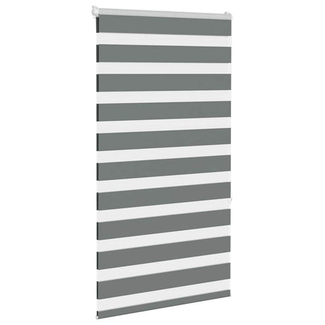 VidaXL Zebra-Rollo 90x150 cm Stoffbreite 85,9 cm Dunkelgrau