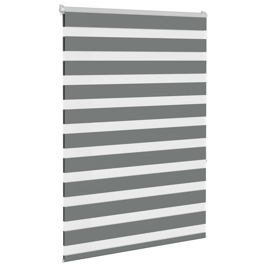 VidaXL Zebra-Rollo 95x150 cm Stoffbreite 90,9 cm Dunkelgrau