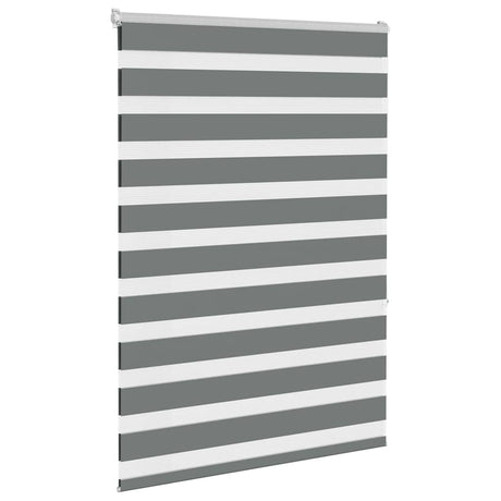 VidaXL Zebra-Rollo 95x150 cm Stoffbreite 90,9 cm Dunkelgrau