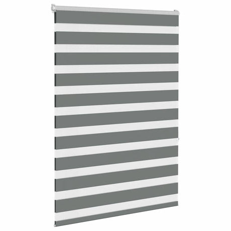 VidaXL Zebra-Rollo 105x150 cm Stoffbreite 100,9 cm Dunkelgrau