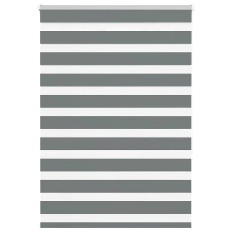 VidaXL Zebra-Rollo 110x150 cm Stoffbreite 105,9 cm Dunkelgrau