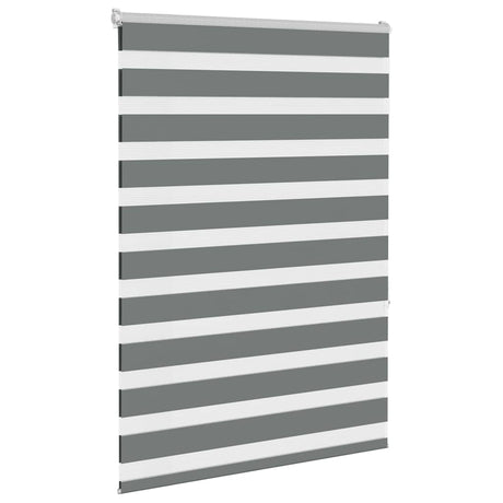 VidaXL Zebra-Rollo 110x150 cm Stoffbreite 105,9 cm Dunkelgrau