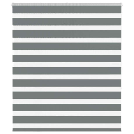 VidaXL Zebra-Rollo 125x150 cm Stoffbreite 120,9 cm Dunkelgrau
