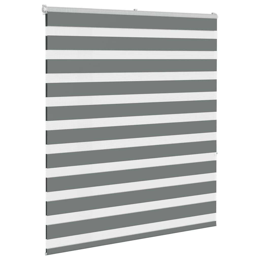 VidaXL Zebra-Rollo 125x150 cm Stoffbreite 120,9 cm Dunkelgrau