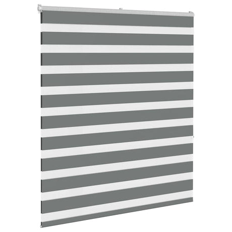 VidaXL Zebra-Rollo 125x150 cm Stoffbreite 120,9 cm Dunkelgrau
