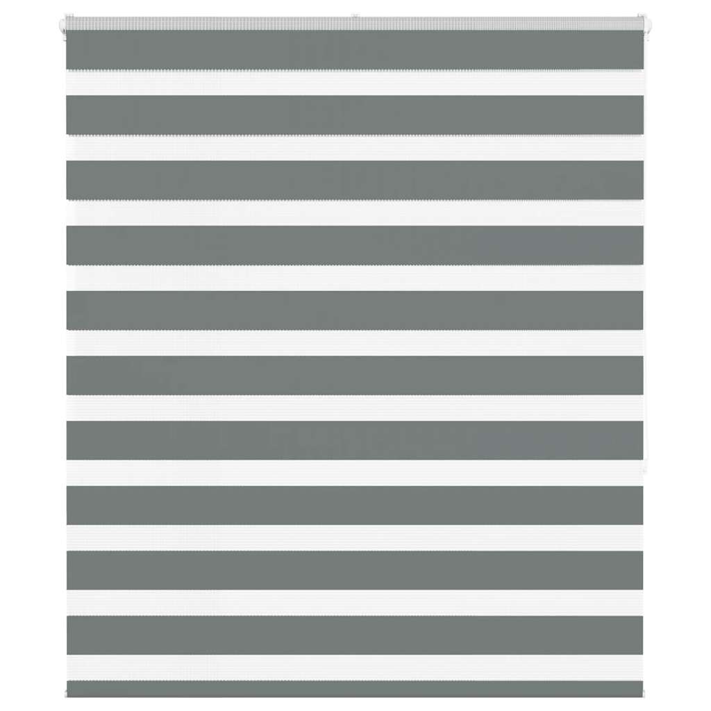 VidaXL Zebra-Rollo 135x150 cm Stoffbreite 130,9 cm Dunkelgrau
