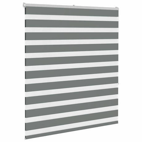 VidaXL Zebra-Rollo 135x150 cm Stoffbreite 130,9 cm Dunkelgrau