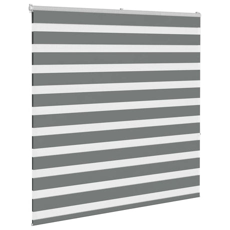 VidaXL Zebra-Rollo 140x150 cm Stoffbreite 135,9 cm Dunkelgrau