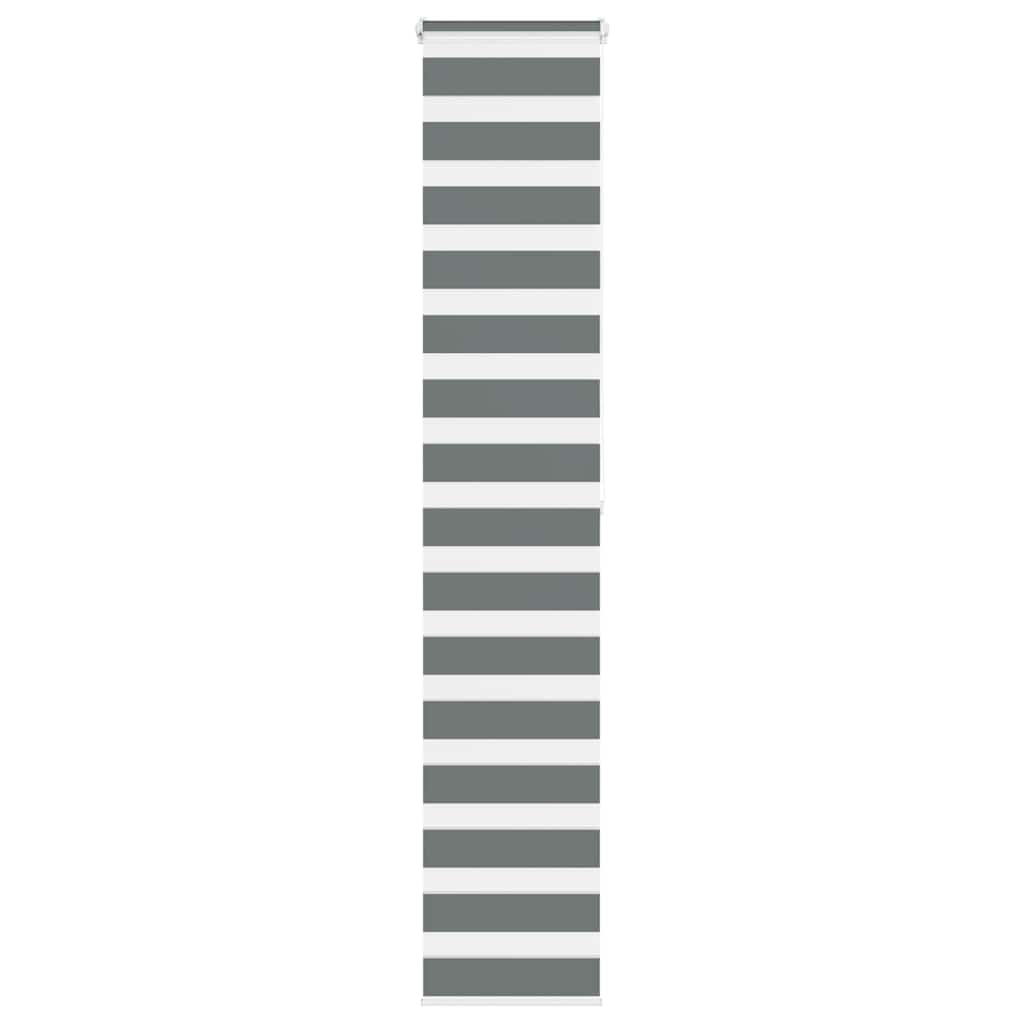 VidaXL Zebra-Rollo 40x200 cm Stoffbreite 35,9 cm Dunkelgrau