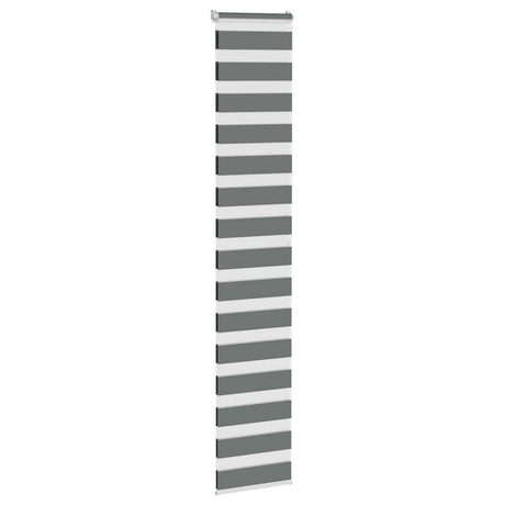 VidaXL Zebra-Rollo 40x200 cm Stoffbreite 35,9 cm Dunkelgrau
