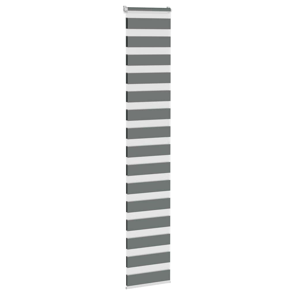 VidaXL Zebra-Rollo 50x200 cm Stoffbreite 45,9 cm Dunkelgrau