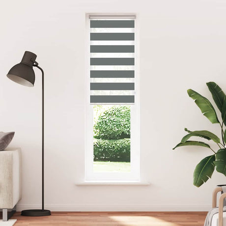 VidaXL Zebra-Rollo 60x200 cm Stoffbreite Dunkelgrau 55,9 cm