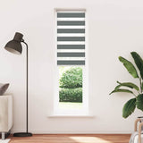 VidaXL Zebra-Rollo 65x200 cm Stoffbreite 60,9 cm Dunkelgrau