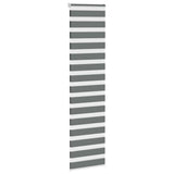 VidaXL Zebra-Rollo 65x200 cm Stoffbreite 60,9 cm Dunkelgrau