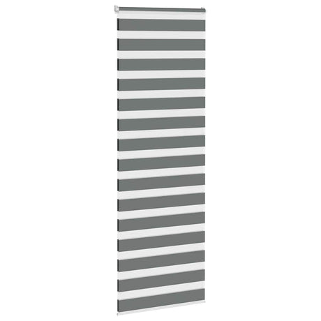 VidaXL Zebra-Rollo 75x200 cm Stoffbreite 70,9 cm Dunkelgrau