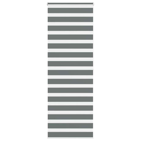 VidaXL Zebra-Rollo 90x200 cm Stoffbreite 85,9 cm Dunkelgrau