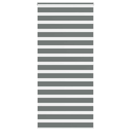 VidaXL Zebra-Rollo 95x200 cm Stoffbreite 90,9 cm Dunkelgrau