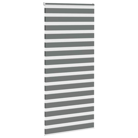 VidaXL Zebra-Rollo 110x200 cm Stoffbreite 105,9 cm Dunkelgrau