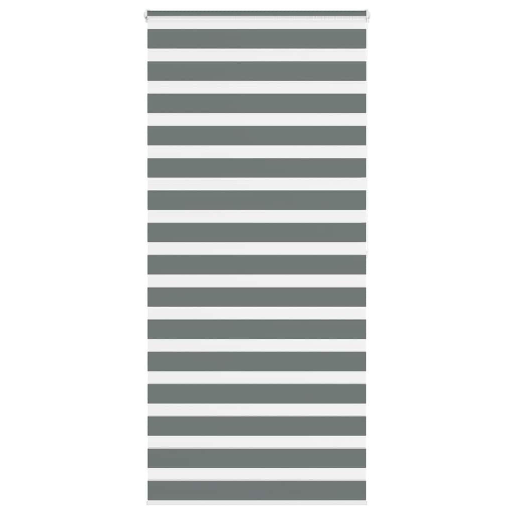 VidaXL Zebra-Rollo 115x200 cm Stoffbreite 110,9 cm Dunkelgrau
