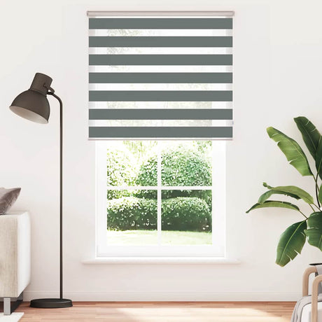VidaXL Zebra-Rollo 120x200 cm Stoffbreite 115,9 cm Dunkelgrau